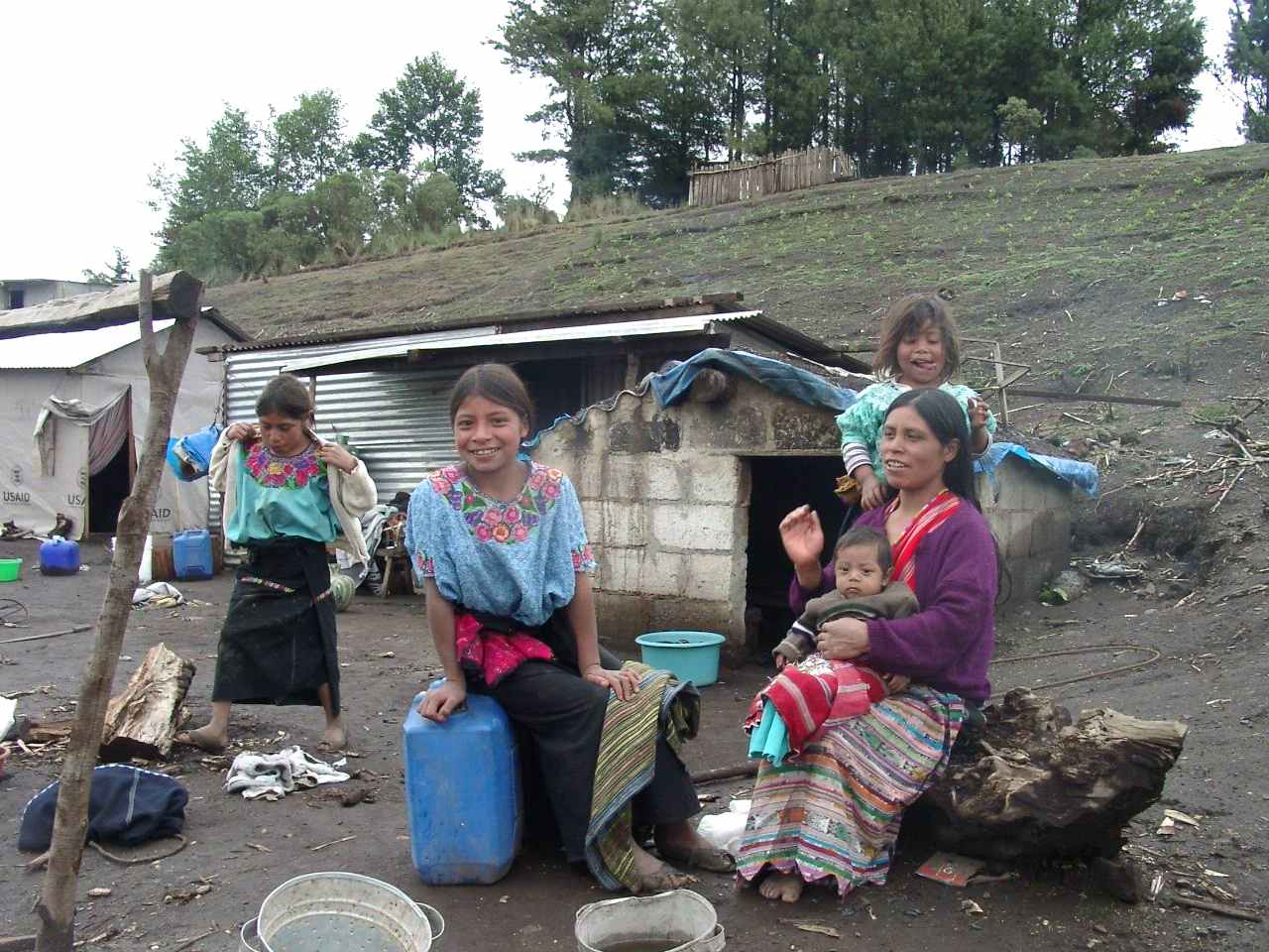 vom Hurrikan Stan betroffene Familie