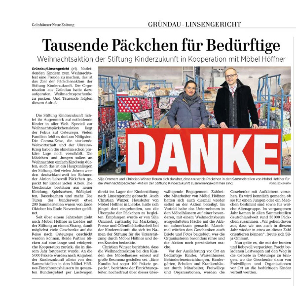 Tausende Päckchen für Bedürftige