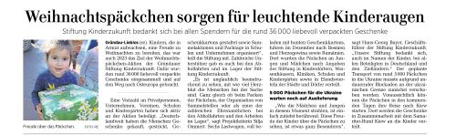 50.000 Euro für die Stiftung Kinderzukunft